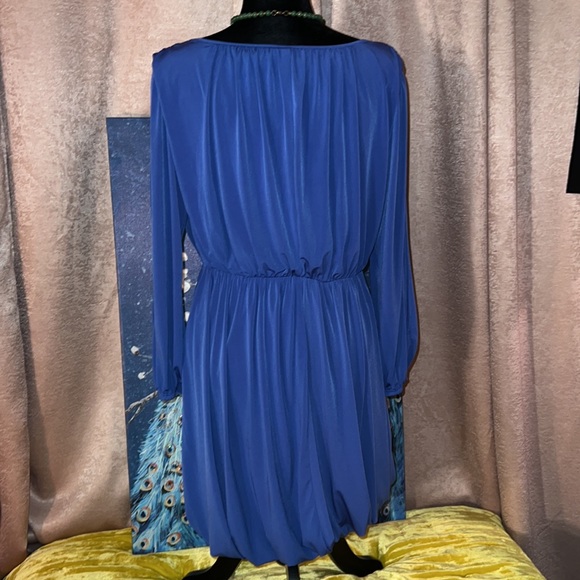 Ellen Tracy Size 4 Plum Balloon Long Sleeve Dress - Picture 7 of 15